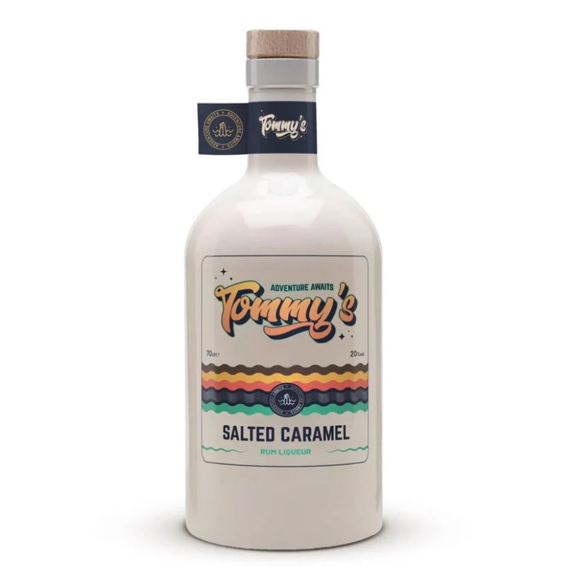 Tommy's Salted Caramel Rum Liqueur bottle